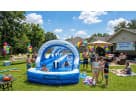 32ft Double Lane Slip and Slide rental in Houston — perfect for adults and kids at The Woodlands summer parties.