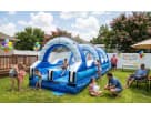 Perfect for Houston summer parties, this 32ft dual-lane slip and slide rental keeps kids and adults cool with hours of water fun.
