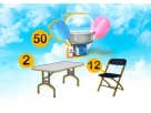 Cotton Candy Tables and Chairs Package