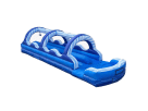 Perfect for Houston summer parties, this 32ft double lane slip and slide rental features dual racing lanes and a splash pool