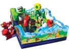 Side view of sesame street kids party inflatable