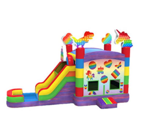 Pop Its Bounce House Combo with (Dry or Wet/Water Slide)