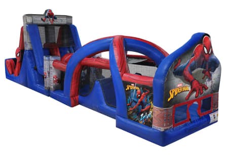 50ft Spider Man Obstacle Course w/ (Dry or Wet/Water Slide)