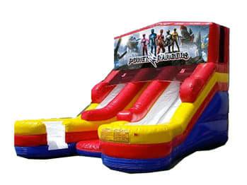 16ft Double Lane Power Rangers (Wet/Dry) Slide