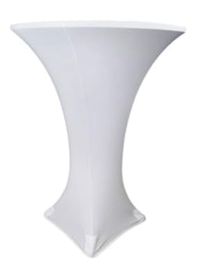 30” Bar Table with white Spandex Cover