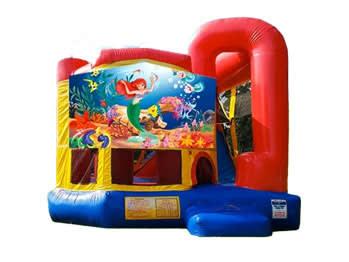 Little Mermaid 4in1 Bounce House Combo w/ Wet or Dry Slide