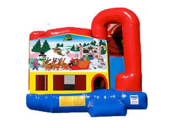 4in1 Christmas Bounce House w/ Wet or Dry Slide