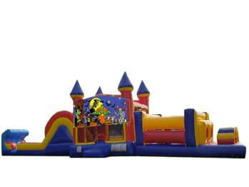 50ft Halloween Obstacle Course w/ Wet or Dry Slide