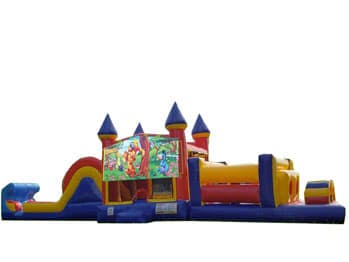 50ft Winnie the Pooh Obstacle w/ Wet or Dry Slide