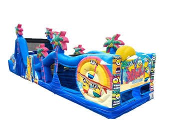 50 ft Minions Obstacle Course (Dry or Wet/Water Slide)