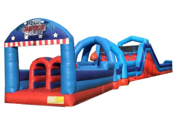 75ft All Stars Adventure Obstacle w/ Dry Slide