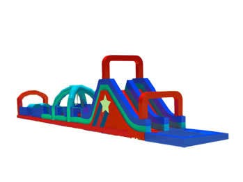 75ft All Stars Adventure Obstacle w/ Dry Slide