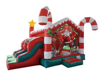 Christmas Candy Cane Bounce House Combo