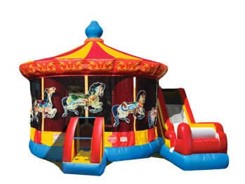 Carousel Combo Bounce House w/ (Dry or Wet/Water Slide)