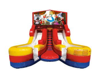 16ft Double Lane Alice in Wonderland w/ (Dry or Wet/Water Slide)