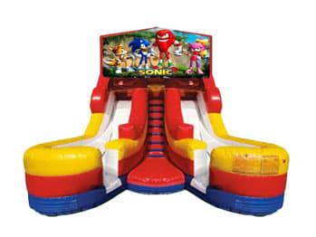 16ft Double Lane Sonic the Hedgehog (Dry or Wet/Water Slide)