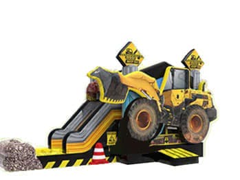 Excavator Bounce House Combo w/ (Dry or Wet/Water Slide)