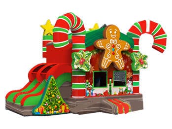 Christmas Gingerbread Bounce House Combo