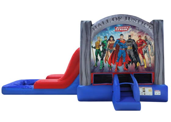 Justice League EZ Bounce House Combo w/ (Dry or Wet/Water Slide)