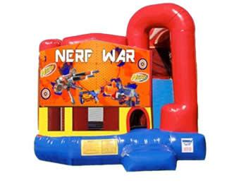 4in1 Nerf War Bounce House Combo w/ (Dry or Wet/Water Slide)