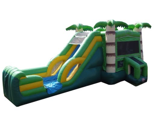 Palm Tree Bounce House Combo Wet or Dry Slide