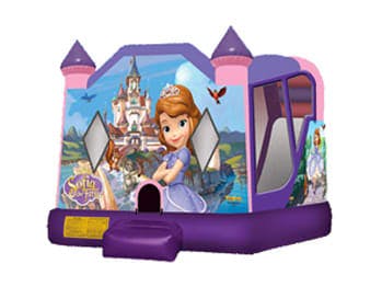 Sofia the First Bounce House Moonwalk w/ (Wet or Dry Slide)