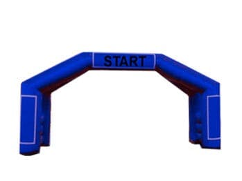 Blue Inflatable Race Track Arch