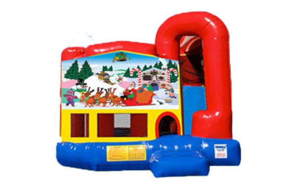 4in1 Christmas Bounce House w/ Wet or Dry Slide