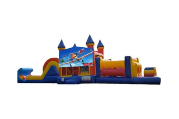 50ft Planes Obstacle w/ (Dry or Wet/Water Slide)