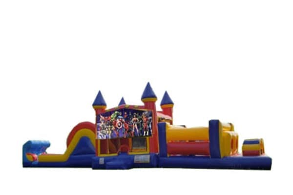 50ft Super Heroes Obstacle w/ Wet or Dry Slide