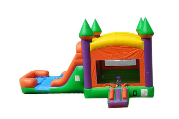 Big 3in1 Multi Color Bounce House Combo w/ (Dry or Wet/Water Slide)