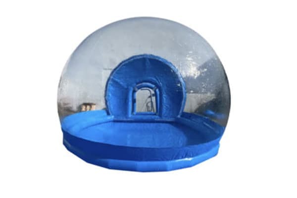 Blue Inflatable Snow Globe with Tunnel