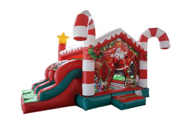 Christmas Candy Cane Bounce House Combo