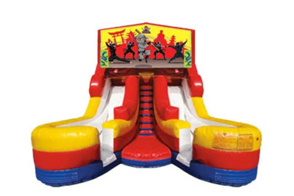 16ft Double Lane Ninja Karate w/ (Dry or Wet/Water Slide)