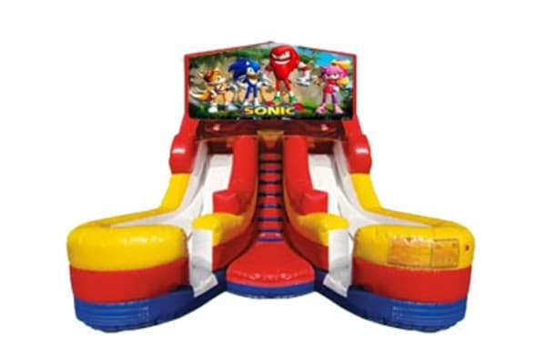 16ft Double Lane Sonic the Hedgehog (Dry or Wet/Water Slide)