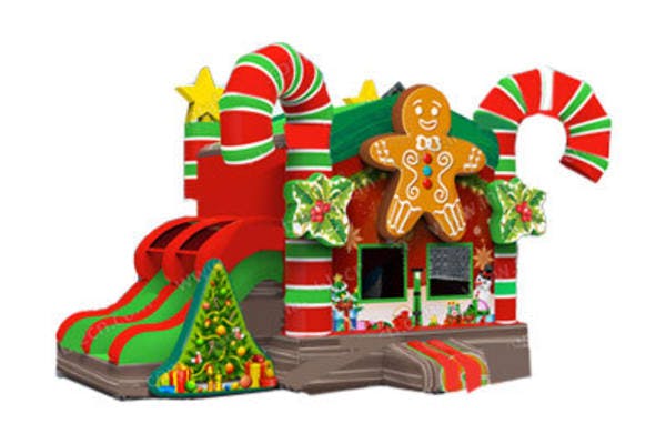 Christmas Ginger Bread Bounce House Combo