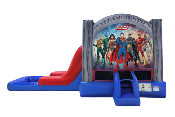 Justice League EZ Bounce House Combo w/ (Dry or Wet/Water Slide)