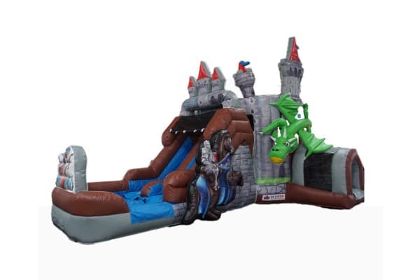 Knights & Dragons Castle Bouncer Combo w/ Wet or Dry Water Slide 