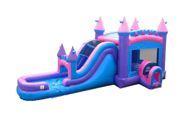 Mega Pink Bounce House Combo w/ (Dry or Wet/Water Slide)