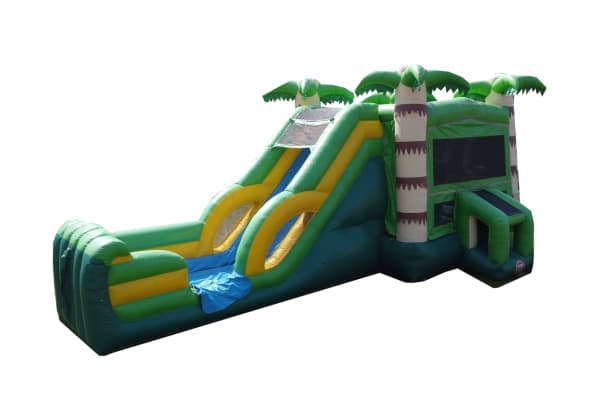 Palm Tree Bounce House Combo Wet or Dry Slide