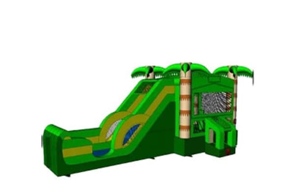 Palm Tree Bounce House Combo Wet or Dry Side