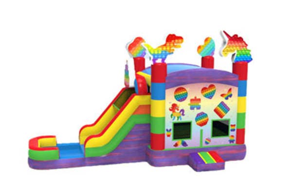 Pop Its Bounce House Combo with (Dry or Wet/Water Slide)