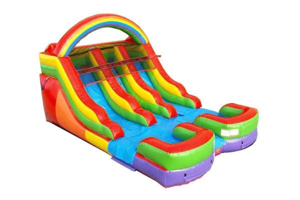 12ft Rainbow Kids Double Slide (Dry/Wet)