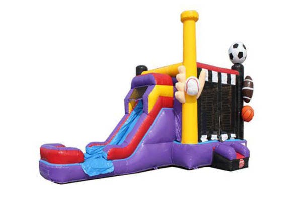 Sports Combo EZ Bouncer with Wet or Dry Slide