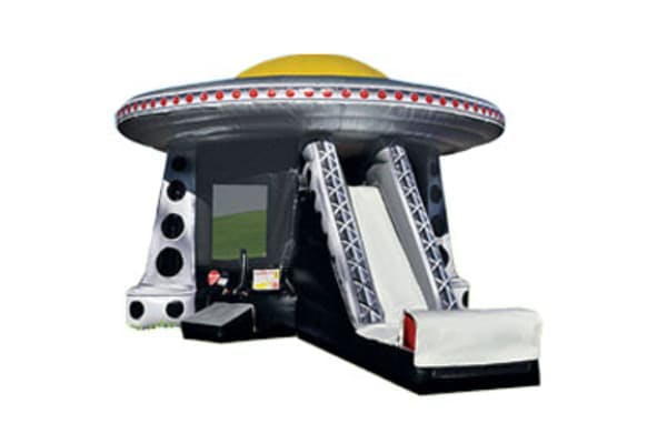 UFO Spaceship Bounce House Moonwalk with Slide