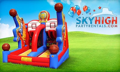 basketball inflatable game rental