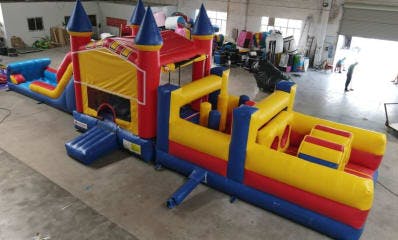 50ft Long Bounce House Obstacle Course
