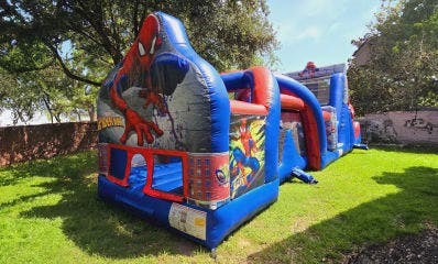 Huge Spider Man Bounce House Obstacle For Hire