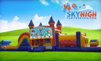 50ft Toy Story Obstacle Course w/ Wet or Dry Slide