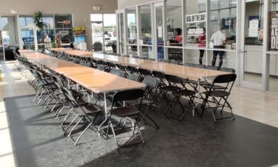 banquet table chairs delivered